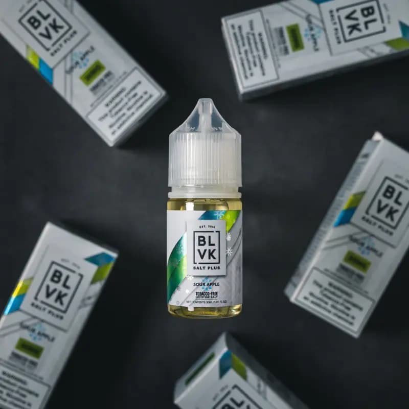 Sour apple iced by BLVK SALT PLUS 30ml bottle
