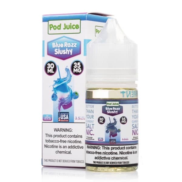 Blue Razz Slushy Freeze By POD JUICE 30ml bottle